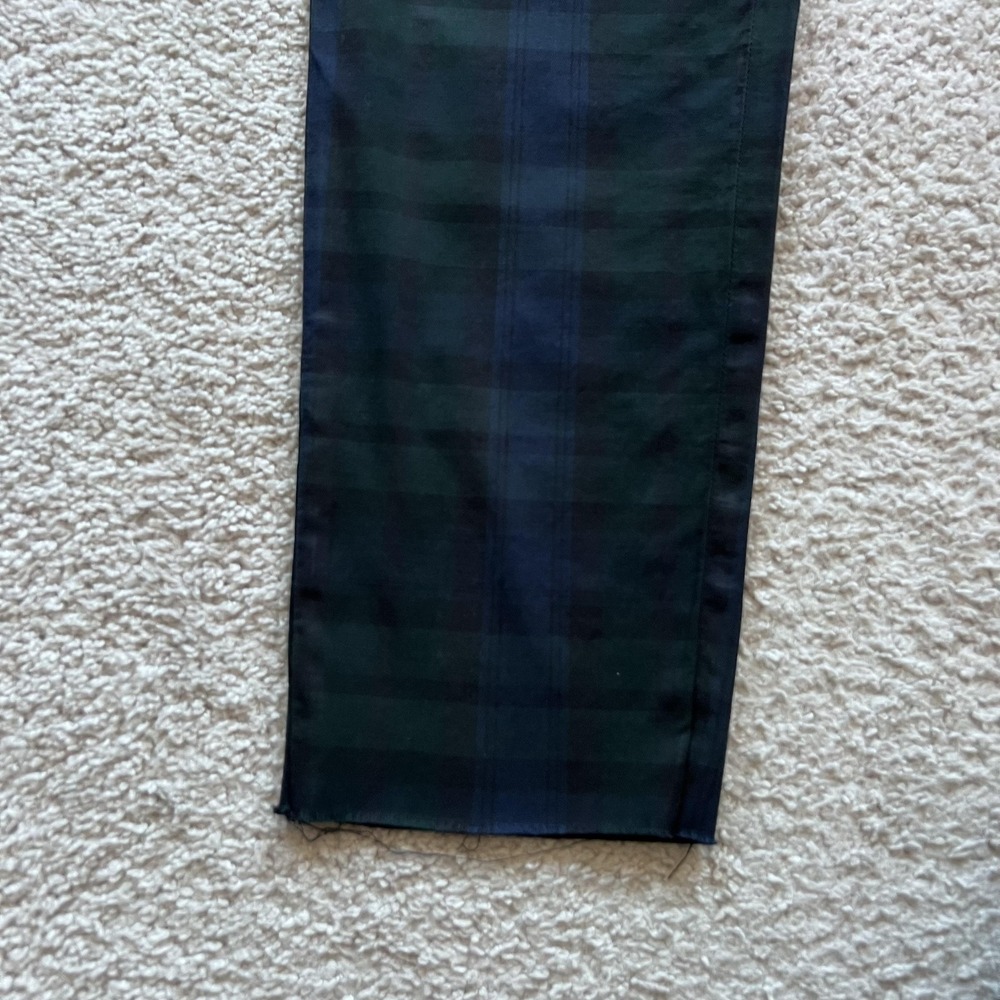 Frank & Eileen Wicklow Chino Plaid Pants Womens 8 Green Stretch Made In USA - Picture 4 of 16